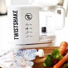 Twistshake Food Processor Art.133059 White  Пароварка-блендер 6 в 1 для приготовления детского питания