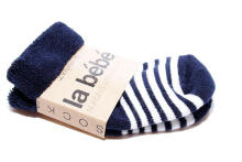 La bebe™ Natural Eco Cotton Baby Socks Art. 134613 Beige-Grey Dabīgas kokvilnas mazuļu zeķītes/zekes [made in Estonia]