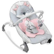 Momi Bouncer Luis Art.BULE00016 Pink   Modern rocking chair with music and vibration