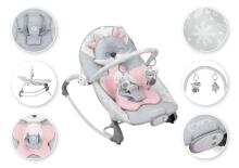Momi Bouncer Luis Art.BULE00016 Pink   Modern rocking chair with music and vibration