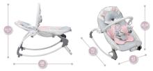 Momi Bouncer Luis Art.BULE00016 Pink   Modern rocking chair with music and vibration