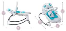 Momi Bouncer Luis Art.BULE00017 Blue  Modern rocking chair with music and vibration