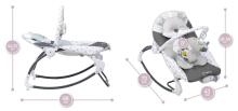 Momi Bouncer Luis Art.BULE00018 Grey  Modern rocking chair with music and vibration