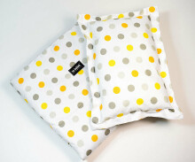 La bebe™ Minky+Cotton Set 100x75/40x25 Art.137580 Color Dots Velvet Blanket+pillow