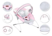 Momi Bouncer Tuli  Art.BULE00020 Wings Pink Modern rocking chair with music and vibration
