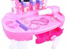 Rozā rotaļlietu tualetes galds ar aksesuāriem meitenēm