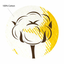 Organic Cotton Art.140657 Yellow Puuvillane tekk, orgaaniline, 90х140 sm