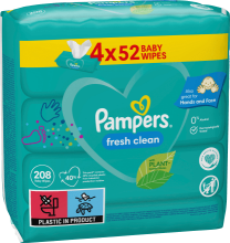 Pampers Sensitive Art.2T1954 Beebi salvrätikud,52x4tk