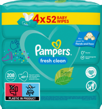 Pampers Sensitive Art.2T1954 Beebi salvrätikud,52x4tk