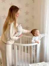 La Bebe™ Bed Kotto Olin 9 in 1 Art.141419 White Multifunktsionaalne puidust 9-ühes transformeeriv võrevoodi