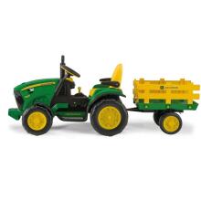 Peg Perego John Deere Ground Force 12V Art. IGOR0047 Детский электро трактор с прицепом
