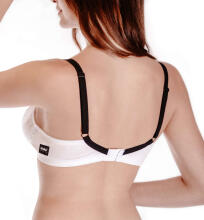 La Bebe™ Lingerie Basic Bio Cotton Art. Art.142426 White&Black Maternity/Nursing Bra