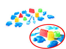 Ikonka Art.KX9511 Kinetic sand in a box 2kg sandbox + 16 moulds