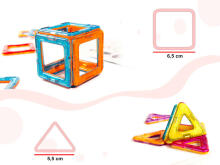 Ikonka Art.KX9681 Värvilised magnetplokid MAGICAL MAGNET 52 PUH