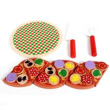Ikonka Art.KX7728 Pizzatoodete puidust mängukomplekt koos tarvikutega