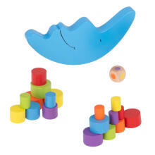 Ikonka Art.KX7295 Montessori puidust kuu tasakaalustamise arcade mäng