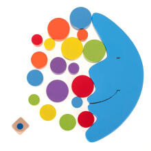 Ikonka Art.KX7295 Montessori puidust kuu tasakaalustamise arcade mäng