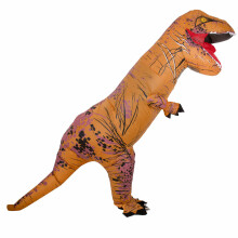 Ikonka Art.KX7454 T-REX Hiiglaslik pruun täispuhutav dinosaurusekostüüm 1.5-1.9m