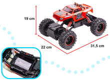Ikonka Art.KX8396_2 NQD ROCK CRAWLER KING RC auto 1:12 USB punane