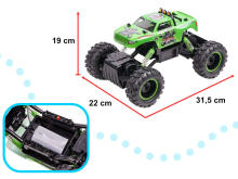 Ikonka Art.KX8396_3 NQD ROCK CRAWLER KING RC auto 1:12 USB roheline