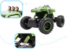 Ikonka Art.KX8396_3 NQD ROCK CRAWLER KING RC auto 1:12 USB roheline
