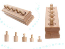 Ikonka Art.KX6295 Puidust silindri kaalud montessori sorteerija