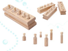 Ikonka Art.KX6295 Puidust silindri kaalud montessori sorteerija