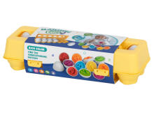 Ikonka Art.KX5964 Hariduslike sorter puzzle sobitada kujundeid numbrid munad 12tk