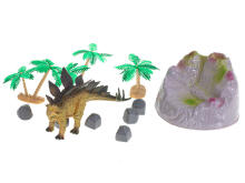 Ikonka Art.KX5840 Dinosauruste loomafiguurid 7tk + matt ja tarvikute komplekt