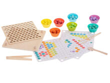 Ikonka Art.KX5675 Hariduslike montessori helmepallide mosaiikpuzzle 77el.