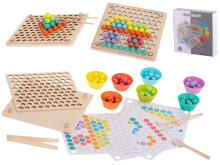 Ikonka Art.KX5675 Hariduslike montessori helmepallide mosaiikpuzzle 77el.