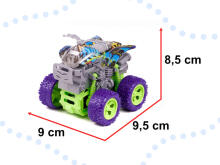 Ikonka Art.KX5661 Monster Truck maastikusõiduk neljarattaveoga roheline-lilla 1:36
