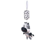 Ikonka Art.KX5636 Sensory rattaripulga ripats kontrastne sebra