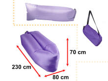 Ikonka Art.KX5567_5 Lazy BAG SOFA õhkvoodi lilla 230x70cm