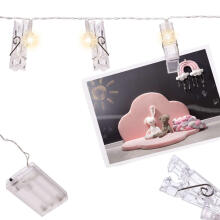 Ikonka Art.KX5252 LED fotoklamber tuled 1.5m 10LED soe valge