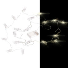 Ikonka Art.KX5252 LED fotoklamber tuled 1.5m 10LED soe valge
