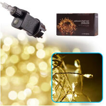 Ikonka Art.KX5238 LED tuled traat ahelas pärg 6m 200LED soe valge
