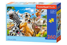 Ikonka Art.KX4798 CASTORLAND Puzzle 260el. Aafrika Selfiey - Aafrika loomad