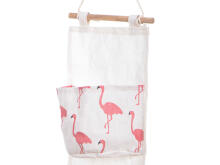 Ikonka Art.KX7970_1 Hanging toy organiser pink flamingo
