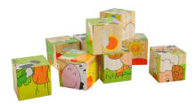 Ikonka Art.KX7878 Hariduslike puuklotside Farm puzzle 9el.