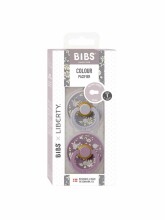 Bibs Liberty Colour Round – Capel Fossil Grey Mix Art.150189 Pacifier, 100% natural  6-18  (2pcs)