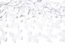 Ikonka Art.KX4565_2 Confetti tube shooting with white butterflies 80cm