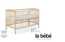 La bebe™ EcoBed Art.363619 Baby ECO Bed 120x60cm + Kingitus! Danpol Art.4208 Poroloon madrats beebivoodile 120x60 cm
