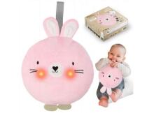 MoMi LULU Rabbit Art.AKCE00014 Pink Musical plush toy