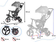 Ikonka Art.KX6200 Trike Fix Lite kolmerattaline jalgratas hall