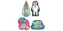Floss&Rock Zuja Art.40P3590 Kosmos 4in1 puzzle, 3, 4, 6, 8 el.