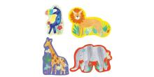 Floss&Rock Zuja Art.40P3592 Džungel 4in1 puzzle, 3, 4, 6, 8 el.