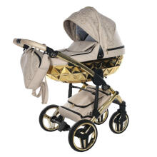 Junama Heart Art.HT-07 Beige Gold Universaalne beebikäru 2-ühes