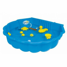 3toysm Art. 69660 Sandpit Big shell blue with cover Liivakast