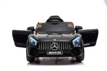 Lean Toys  Mercedes GTR Art.25076 Black Battery-powered ride-on car for children with an additional remote control